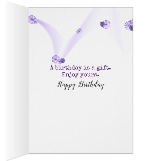 誕生日デイジーブーケインパープルスニーカー (内側 (右))