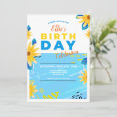 誕生日デイジー招待状 招待状 (スタンド正面)