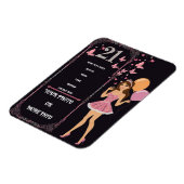 誕生日デザインとパーソナライズされた写真オプション マグネット (左側)