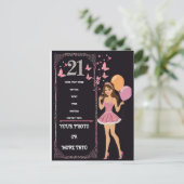 誕生日デザイン　写真を入れてオリジナルに インビテーションポストカード (スタンド正面)