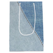 誕生日デニムハート ミディアムペーパーバッグ (裏面)