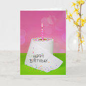 誕生日トイレ紙付きキャンドル カード (黄色い花)