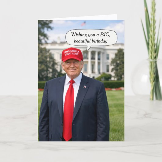 誕生日トランプスピーチバブル カード (正面)