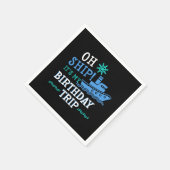 誕生日トリップクルージングクルーズシップバケーションホリダ スタンダードカクテルナプキン (角)