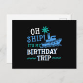 誕生日トリップクルージングクルーズシップバケーションホリダ ポストカード (正面/裏面)