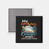 誕生日トリップクルーズ2025家族の誕生日パーティー国連 マグネット (正面/裏面)