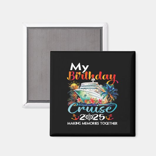 誕生日トリップクルーズ2025家族の誕生日パーティー国連 マグネット (正面/裏面)