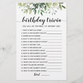 誕生日トリビア編集可能ゲーム