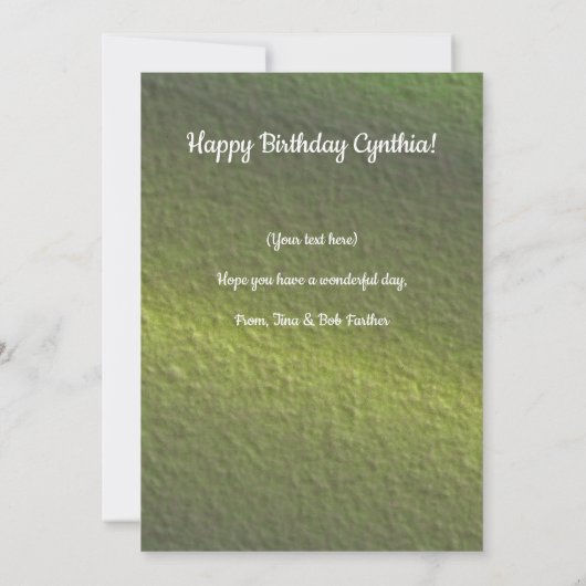 誕生日トレイル821 カード (裏面)