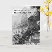 誕生日トレインレックトレインレイルウェイクラッシュアンティーク カード (黄色い花)