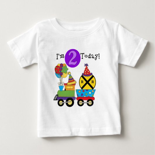誕生日トレイン第2期Tシャツとギフト ベビーTシャツ (正面)