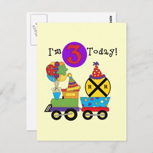 誕生日トレイン第3期Tシャツとギフト ポストカード (正面/裏面)