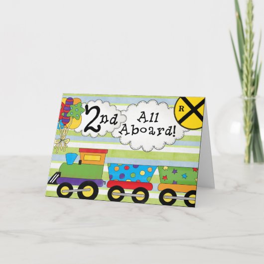 誕生日トレイン2nd誕生日パーティー招待状 招待状 (正面)