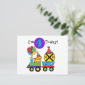 誕生日トレイン4th誕生日Tシャツ&ギフト ポストカード (スタンド正面)