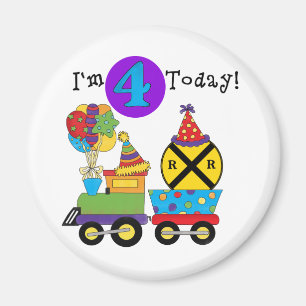 誕生日トレイン4th誕生日Tシャツ&ギフト マグネット
