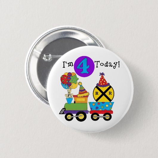 誕生日トレイン4th誕生日Tシャツ&ギフト 缶バッジ (正面&裏面)