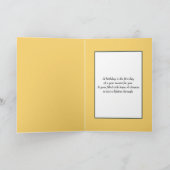 誕生日トロピカルビーチサンライズインウィンドウ カード (内部)