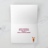 誕生日トロピカルルおもしろいオスターカクテルビーチ カード (内部)