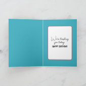 誕生日トーストが赤いトースターから飛び出す カード (内部)