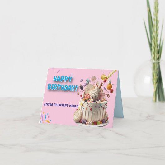 誕生日トースト サンキューカード (正面)