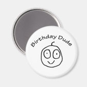 誕生日ドゥードおもしろいティー マグネット (正面/裏面)
