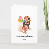 誕生日ドッグとサックス カード (裏面)