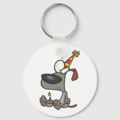 誕生日ドッグキーチェーン キーホルダー (正面)