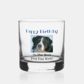 誕生日ドッグパパ最高の世界過去写真 ウイスキーグラス (正面)