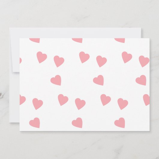 誕生日ドッグポーティパーティーハートバレンタイン 招待状 (裏面)