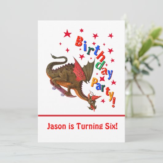 誕生日ドラゴン 招待状 (スタンド正面)