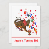 誕生日ドラゴン 招待状 (正面/裏面)