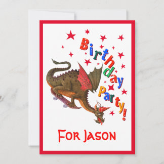 誕生日ドラゴン 招待状