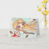 誕生日ドリームス – 誕生日カード カード (黄色い花)