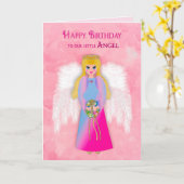 誕生日ドータートゥールエンジェルアンゲリックエンジェル カード (黄色い花)