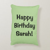 誕生日ドーナツピンクのアイシングはパーティーの帽子を振りかけます アクセントクッション (裏面(縦))