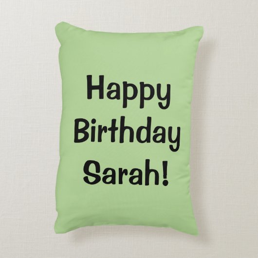 誕生日ドーナツピンクのアイシングはパーティーの帽子を振りかけます アクセントクッション (裏面(縦))