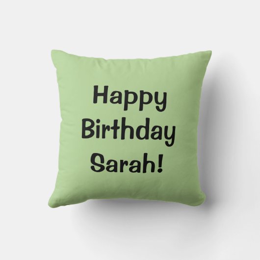 誕生日ドーナツピンクのアイシングはパーティーの帽子を振りかけます クッション (裏面)