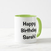 誕生日ドーナツピンクのアイシングはパーティーの帽子を振りかけます マグカップ (正面右)