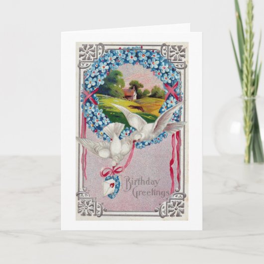 誕生日ドーブヴィンテージ カード (正面)