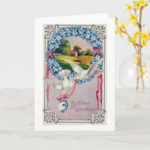 誕生日ドーブヴィンテージ カード (黄色い花)