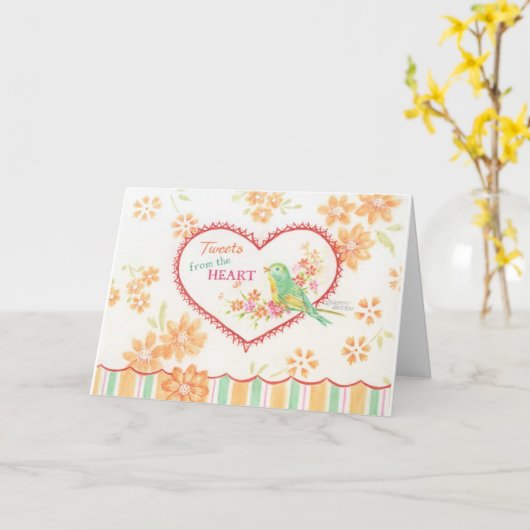 誕生日ナイチンゲール折り畳みグリーティングカード カード (黄色い花)