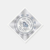 誕生日ナプキパーソナライズされたン、カクテルまたは3サイズ スタンダードカクテルナプキン (角)