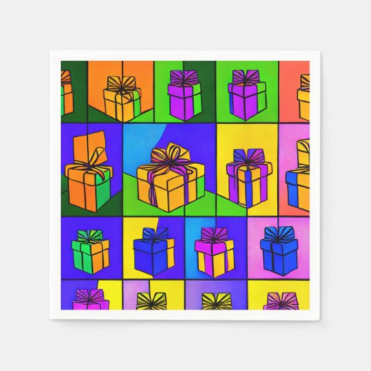 誕生日ナプキンとギフトデザイン スタンダードカクテルナプキン (正面)