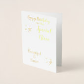 誕生日ニースフラワーズ 箔カード (正面)