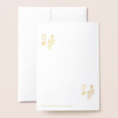 誕生日ニースフラワーズ 箔カード (裏面封筒付き)