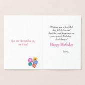 誕生日ニースフラワーズ 箔カード (内部)