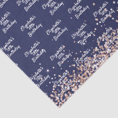 誕生日ネイビーブルーバラ金ゴールド名エレガント 薄葉紙 (詳細)