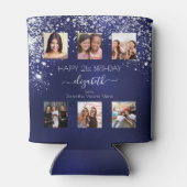 誕生日ネイビーブルーフレンズ写真 缶クーラー (裏面)