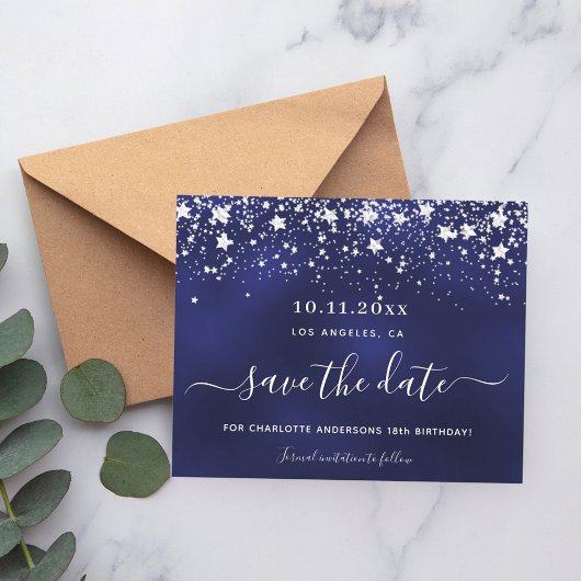 誕生日ネイビー救ル銀日付パーティー予算 チラシ