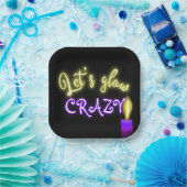 誕生日ネオンサインとキャンドル ペーパープレート (パーティー)